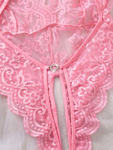 Load image into Gallery viewer, Women&#39;s Porn Lingerie G-string Transparent Bodysuit Underwear Set Lace Deep V Crotchless One-piece Lingerie Adult Bodysuit
