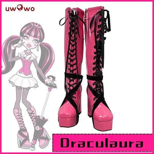 IN STOCK UWOWO Draculauraa Cosplay Costume TOP SELL Pink Suit Vampiree Anime Female Cosplay Halloween Costume