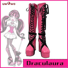 Load image into Gallery viewer, IN STOCK UWOWO Draculauraa Cosplay Costume TOP SELL Pink Suit Vampiree Anime Female Cosplay Halloween Costume
