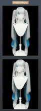 Load image into Gallery viewer, UWOWO Jinhsi Wig Game Wuthering Waves WuwWa Jinhsi  Cosplay Wig With Tonytail Long Hair Gray and Blue Hair
