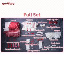 Load image into Gallery viewer, IN STOCK UWOWO Game Arknights Goldenglow Susie Party in the Garden Cosplay Costume with Bow Maid dress Pink Halloween costume
