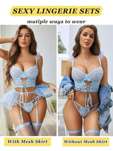 Load image into Gallery viewer, Sexy Lingerie Sets Erotic Lace Transparent Women&#39;s Underwear Erotic Sext Costumes Delicate Bra Kit Push Up Sexy Lingerie
