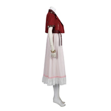 Load image into Gallery viewer, Game FF7 Adult Aerith Gainsborough Costume Cosplay Final Fantasy Remake Halloween Outfit Fancy Women Red Jacket Pink Dress
