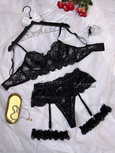 Load image into Gallery viewer, Lingerie Set Transparent Bra Set Hot Erotic Sexy Costumes Solid Color Underwear Seamless Bra Thong Garters Sexy Lingerie Sets
