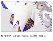 Load image into Gallery viewer, Re Zero Kara Hajimeru Isekai Seikatsu Emilia Cosplay Costumes Cloak Wig Women Dress with Headdress for Halloween Party Carnival
