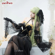 Load image into Gallery viewer, IN STOCK UWOWO CC Cosplay Game Codee Geasss: C.C. CC Black Gown Cosplay Costume Party Dress Halloween Costume
