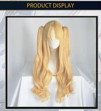 Load image into Gallery viewer, UWOWO Ereshkigall Cosplay Wig Anime Blonde Cosplay Hair Ponytail 80cm Long Gold Halloween Cosplay Wigs Party
