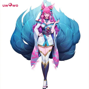 Ahri Spirit Blossom LOL Cosplay Costume Spirit Blossom Ahri Cosplay Costume Hot Halloween Game Cost