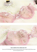 Load image into Gallery viewer, MOYISU New Arrival Luxury Pure Desire Lace Tulle Sexy Panties Lingerie Set Lilacs Embroidery Girl Boobs Big Size Big Boobs Small
