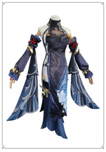 Load image into Gallery viewer, Frostflower Dew Shenhe Cosplay Costume Genshin Impact Adult Uniform Wig Anime Halloween Costumes Women Game Character Outfit
