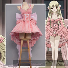 Load image into Gallery viewer, In Stock UWOWO Anime/Manga Chobits Chi Cosplay Costume Lolita Pink Dress with Bowknot Clamp Halloween Christmas Costumes Outfit
