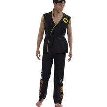 Load image into Gallery viewer, Kids Game Cosplay CostumeCobra Kai Cosplay Karate Cos Kid Aldult Black White Kimono Uniform Carnival Party Suit with Headband
