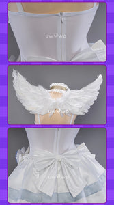 IN STOCK UWOWO Cosplay Stockingg Anarchyy Angell Cosplay Costume Dress with Wings Full Set Halloween Costumes