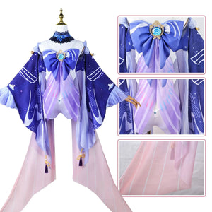 Genshin Impact Cosplay Sangonomiya Kokomi Game Cosplay Costumes Wig Shoes Hat Anime Suits Halloween Party Disfraz Mujer Women
