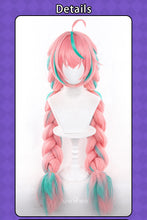 Load image into Gallery viewer, UWOWO Varesa Wig Game Genshin Impact Varesa Cosplay Wig With Ponytail Long Pink and Green Hair
