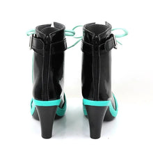 Load image into Gallery viewer, in stock Anime Miku Cosplay Full Set Costume Miku 16TH Cosplay Leather Midi Sexy Dress Halloween Carnival Party JK Uniform
