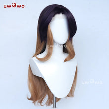 Load image into Gallery viewer, UWOWO Coven Ahri Cosplay Wig Game League of Legend Cosplay Ahri Wig Witch Halloween Hair 75cm Purple Linen Hair

