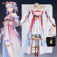 Load image into Gallery viewer, IN STOCK UWOWO Jinhsi Cosplay Game Wuthering Waves Jinhsi Peach Blossom Cosplay Costume Dress Halloween Costume

