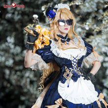 Load image into Gallery viewer, LAST BATCH UWOWO Exclusive Navia Cosplay Genshin Impact Fanart Navia Maid Cosplay Costume with Bow Maid Dress Halloween Costumes
