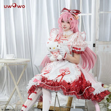 Load image into Gallery viewer, IN STOCK UWOWO Game Arknights Goldenglow Susie Party in the Garden Cosplay Costume with Bow Maid dress Pink Halloween costume
