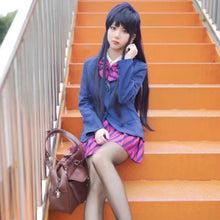 Load image into Gallery viewer, Halloween Anime Komi Can&#39;t Communicate Shouko Komi Cosplay Costume Shirt Tie Short Skirt Wig Set High School Women Uniform

