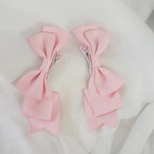 Load image into Gallery viewer, Kawaii Handmade Bow Hairclip Anime Lolita Hairpin Cosplay Headdress JK Uniform Hair Accessory Xmas Gifts
