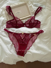 Load image into Gallery viewer, Sexy French Flower Embroidery Lace Bra Set Pure Desire Ultra Thin Push Up Wirefree Comfort Romantic Niche Bralette S-XL MOYISU
