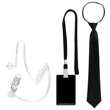 Load image into Gallery viewer, Security Guard Cosplay Costume including Black Glasses Earpiece And Neck Tie
