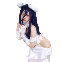 Load image into Gallery viewer, In Stock DAZCOS Anime Overlord Albedo Cosplay Costume Halloween Christmas Costume Cos Women White Dress Overlord Albedo Cosplay
