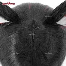 Load image into Gallery viewer, UWOWO Ahri Wig Game League of Legends/LOL: Ahri After Hours Mythic Variant Cosplay Wig With Ears ShortBlack Wig Halloween Wig
