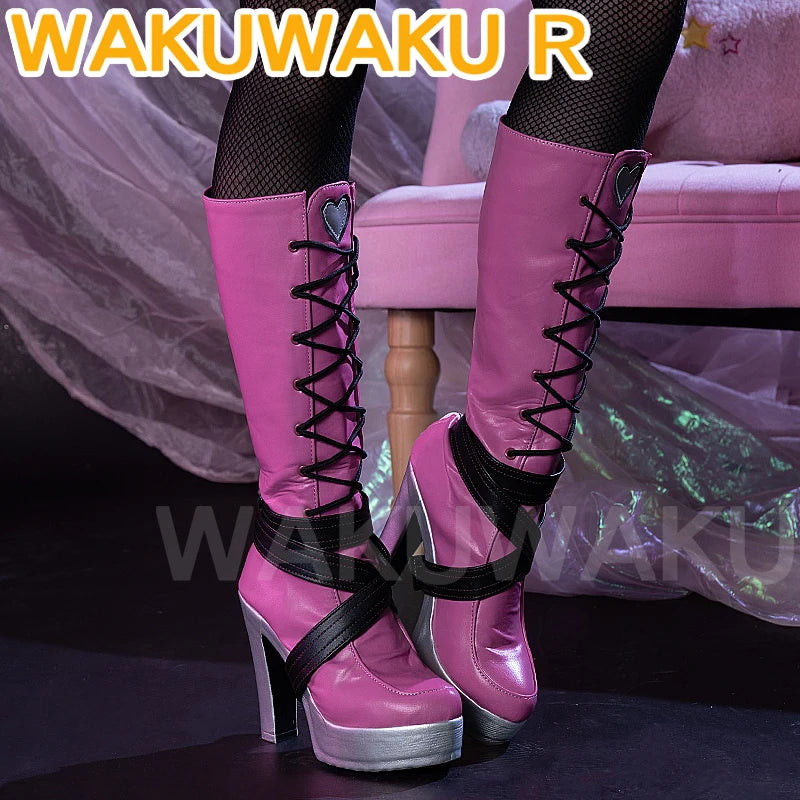 IN STOCK Draculaura Ula Cosplay Shoes Anime WakuWaku Women Cute Costume Draculaura Cosplay Shoes Wig Halloween