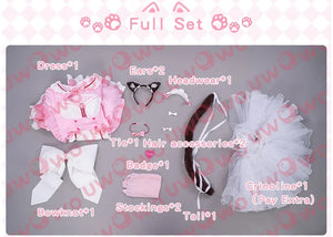 IN STOCK UWOWO Chocola Cosplay Maid Dress Vol.4 Costume Chocolaa/Vanillaa Cute Pink Dress Women Outfits Halloween Costumes
