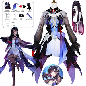 Game Helektra Cosplay Costume Honkai: Star Rail Clothes Uniform Hysilens Wig Shoes Full Set Women Halloween Comic Con Suit