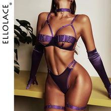 Load image into Gallery viewer, Ellolace Sexy Lingerie Naked Women Without Censorship 5-Piece Sexy Costume Hollow Underwear Uncensored Sensual Open Bra Outfits
