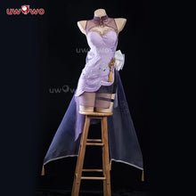 Load image into Gallery viewer, IN STOCK UWOWO Raiden Shogun Cosplay Game Genshin Impact Fanart Raiden Shogun Chinese Dress Qipao Cosplay Costume Halloween Cos
