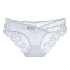 Women Lace Sexy Floral Panties Girls Low-Rise Underwear Ladies Comfortable Transparent Underpants Female Lingerie 2022