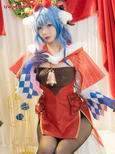 Load image into Gallery viewer, In Stock UWOWO Christmas Ganyu Cosplay Game Genshin Impact Fanart Cos Ganyu Costume Halloween Carnival Cosplay Outfits Role Play
