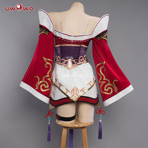 In Stock UWOWO League of Legends/LOL: Ahri Champion Nine Tails Wildd Riftt Game Cosplay Costume Ahri Halloween Cosplay