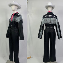 Load image into Gallery viewer, KEN Cosplay Costume with Hat Cowboy With Scarf Western Long Sleeve Fringe Shirt Halloween Cosplay For Mens B
