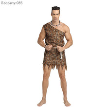Load image into Gallery viewer, Cosplay Indigenous People Men Women Primitive Hunters African Wild Man Performance Costumes Halloween Party Costumes
