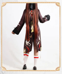 Hutao Cosplay Costume Shoes Uniform Chinese Style Halloween Costumes for Women Game Hu Tao Genshin Impact