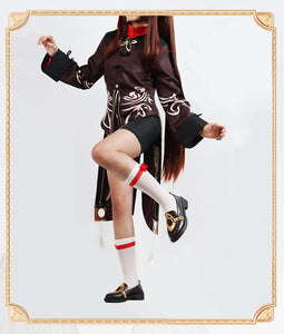 Hutao Cosplay Costume Shoes Uniform Chinese Style Halloween Costumes for Women Game Hu Tao Genshin Impact