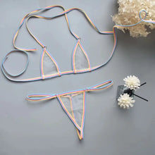 Load image into Gallery viewer, Sexy Mini Bra Sets Wirefree Ultra-thin Mesh Unlined Bra Brief Set Black Transparent 2 Pieces Halter Women&#39;s Exotic Lingerie Sets
