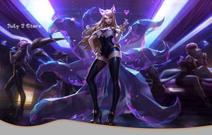 Game LOL Spirit Blossom Ahri Cosplay KDA Tight Costume Sexy Girls Anime Dress Jumpsuits Party Halloween Suits Wig Ears Fullset