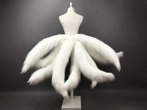Game LOL Cosplay Costumes Fox LOL Ahri Nine Tailed Upgraded Transform-model Tail Cosplay White 3 Sizes