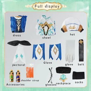 Genshin Impact Sucrose Cosplay Costume Adult Carnival Uniform  Anime Halloween Party Costumes Masquerade Women Game