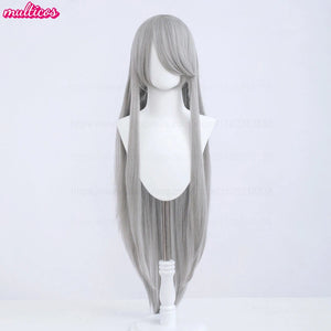 High Quality Anime 100Cm Long Staight Cosplay Wig Black White Red Pink Brown Gold Blue Blonde Purple Heat Resistant Hair Wigs