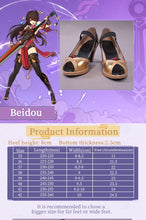 Load image into Gallery viewer, UWOWO Genshin Impact Beidou Cosplay Shoes High-Heels Liyue Beidou Uncrowned Lord of the Ocean Halloween Cosplay Shoes
