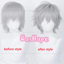 Load image into Gallery viewer, Kaworu Nagisa Cosplay Wig 32cm Silver Gray Wig Cosplay Anime Cosplay Wigs Heat Resistant Synthetic Wigs for Halloween Costume
