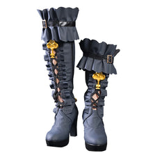 Load image into Gallery viewer, UWOWO Herta Shoes Boots Game Honkai Star Rail The Herta Witch Cosplay Shoes Boots with Accessory lloween Shoes
